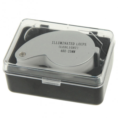 Loupe éclairée pour loupe / bijoux 40X-25MM LED SH05001872-09