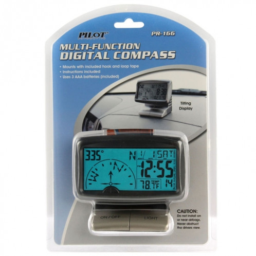PR-166 Boussole de voiture numérique multifonction LCD 3,5 pouces SH12571760-09