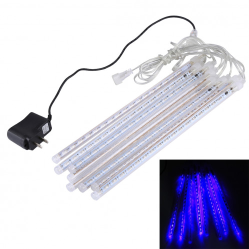 30cm 8 barres lumineuses lampe de douche de météore, 17 LED lumières luminescentes bâton pour Noël (lumière bleue) SH12601079-012