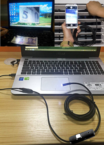 Caméra d'inspection à tube de serpent endoscope micro USB étanche avec 6 LED pour le dernier téléphone Android OTG, longueur: 1 m, diamètre de la lentille: 7 mm SH1666471-08