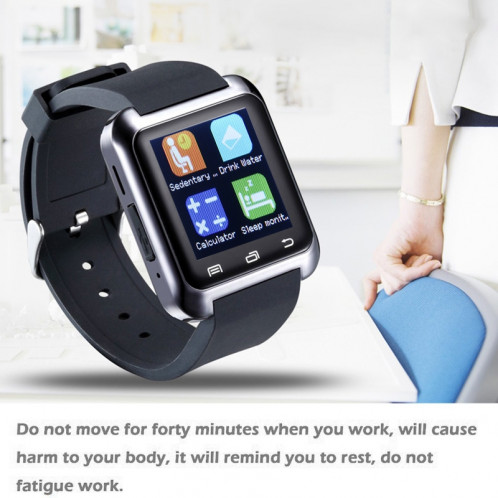 U80 Bluetooth Santé Smart Watch 1.5 pouces écran LCD pour téléphone portable Android, appel téléphonique de soutien / musique / podomètre / moniteur de sommeil / Anti-perdu (rouge) SH331R1675-016