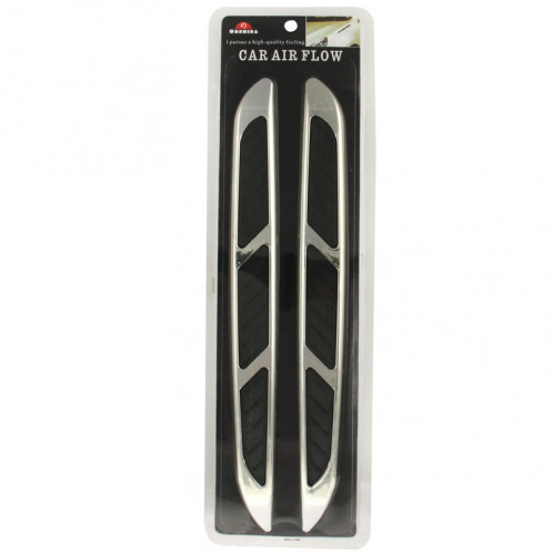 Autocollant de pare-vent d'aération de flux d'air de capot de 2 PCS pour la décoration de voiture, taille: 36.5cm x 3.5cm x 1cm SH25821709-08