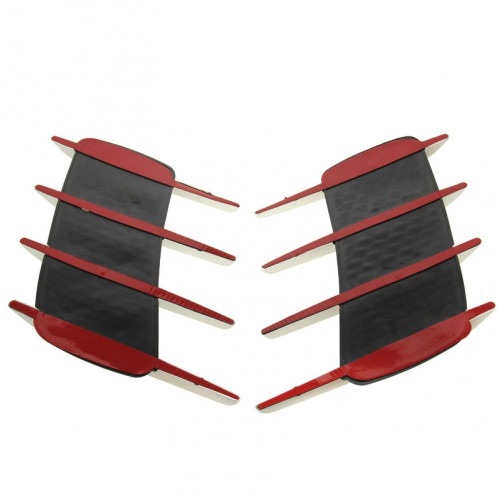 2 PCS capot Side Shark Gill Simulation Air Flow Fender Sticker pour la décoration de voiture, taille: 22 cm x 20 cm x 2 cm SH25831794-00