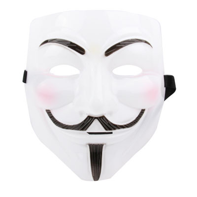 V pour masque en plastique Vendetta Design (blanc) SH26141727-04