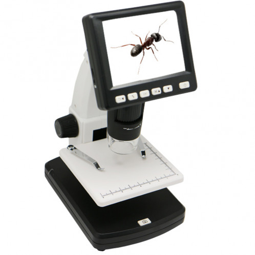 Microscope numérique autonome à ACL de 500 pouces à 5 mégapixels de 3,5 pouces avec 8 DEL, Carte de support pour carte mémoire jusqu'à 32G (DMS-038M) (Blanc) SH40731411-09