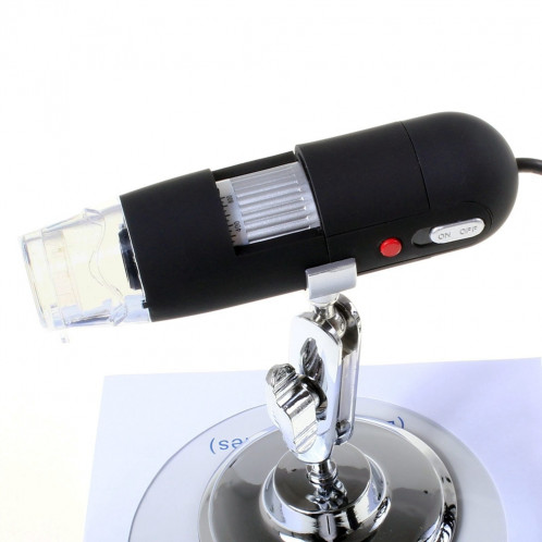 Microscope numérique USB 2.0X Mega Pixels 800X avec 8 LED lumière blanche / support (noir) SH40771122-06