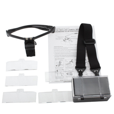Lunettes loupe multifonctionnelles 1.0X / 1.5X / 2.0X / 2.5X / 3.5X avec lumières à 2 LED, livraison de couleur aléatoire SH4223828-04