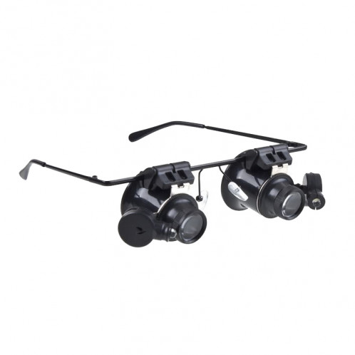 20X type de lunettes montre réparation loupe loupe avec lumière LED (noir) SH42261083-08