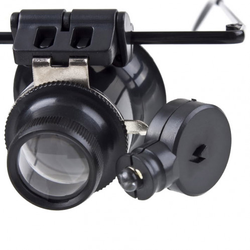 20X type de lunettes montre réparation loupe loupe avec lumière LED (noir) SH42261083-08
