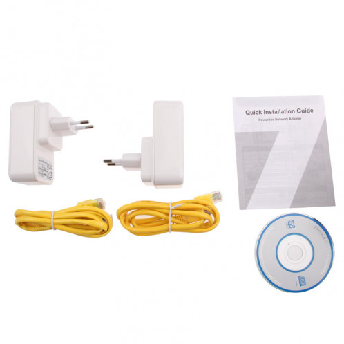 Pont Ethernet mini réseau domestique AV Homeplug 2 PCS 7HP120 200 Mbps, prise UE (blanche) SH50601851-06