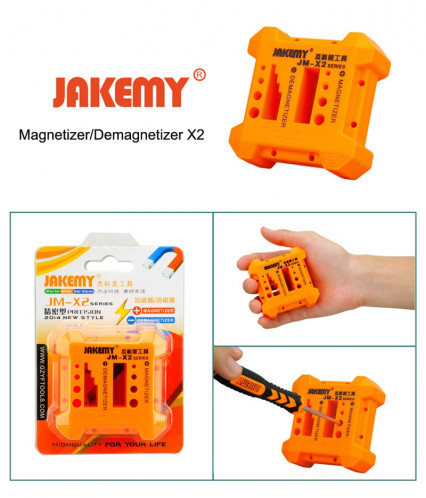 JAKEMY JM-X2 Magnétiseur / Démagnétiseur avec trous de tournevis, Taille: Moyen SJ54121815-05