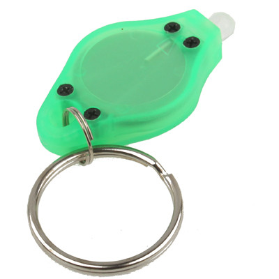 Mini lampe de poche à DEL, lumière blanche, fonction porte-clés, interrupteur marche / arrêt et pressostat (vert) SH025G1305-04