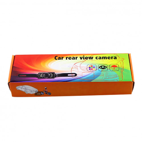Caméra de recul pour voiture à capteur LED, objectif couleur compatible / 135 degrés visible / étanche et capteur de nuit (E300) (noir) SH0231295-06