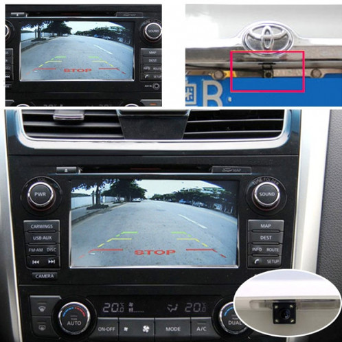 E313 Caméra de recul pour voiture automatique étanche pour parking de secours de sécurité, angle de vision large: 170 degrés SH03511382-07