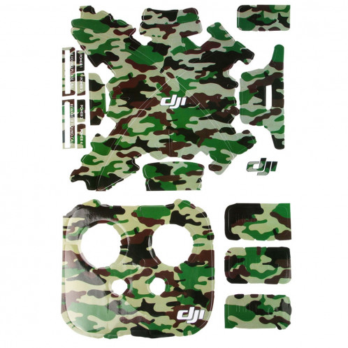 Kit Camouflage 4D Imitation Carbone Fibre PVC Autocollant Résistance Kit Pour DJI Phantom 3 Quadcopter & Télécommande & Batterie SH250C314-04