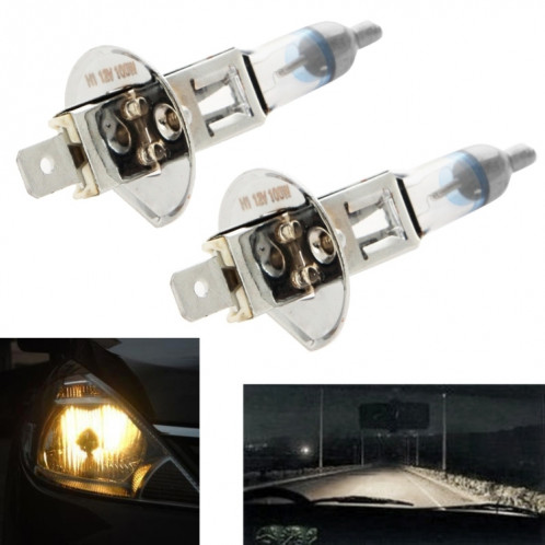 2 ampoules de phare de voiture au xénon H1 12V / 55W / 4300K ​​/ 1600lm, blanc chaud SH00861246-07