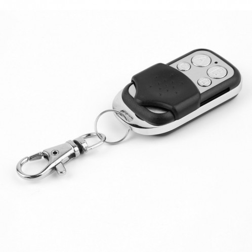 Télécommande à 4 touches à code d'apprentissage sans fil en métal 315 MHz (noir + argent) SH0098858-05