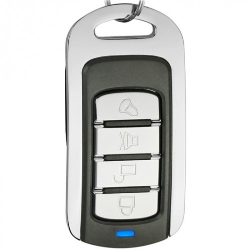 433MHz Metal Learning Code 4 touches télécommande pour porte de garage de voiture (noir + argent) SH0099606-05