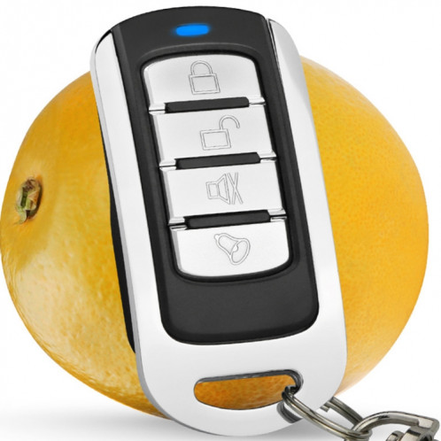 433MHz Metal Learning Code 4 touches télécommande pour porte de garage de voiture (noir + argent) SH0099606-05
