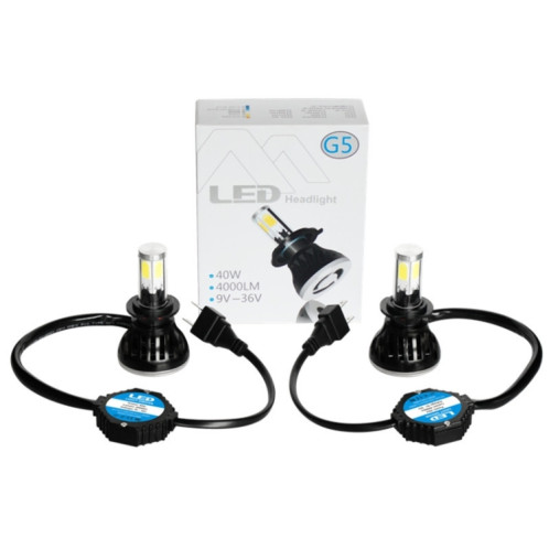2 PCS H7-5HL-40W 4000lm / 6000K phare de voiture LED, lumière blanche, DC 9-36V SH0283617-012