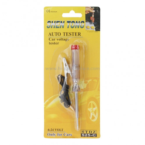 Auto Détection Réparation Outils Alligator Clip Car Voltage DC 6-24 Volt Circuit Tester Pen SA02946-06