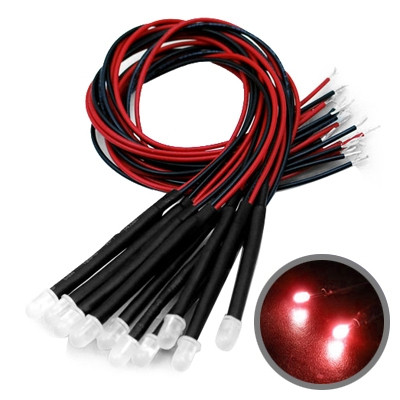 10 Câble LED Rouge décorative 10CLRD01-03