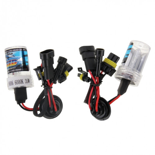 DC12V 35W HB4 / 9006 HID Xenon Light Single Beam Super Vision Lampe frontale étanche, température de couleur: 6000K, lot de 2 SH0625843-09