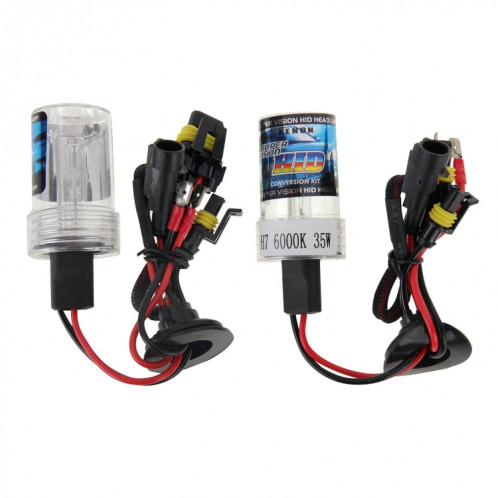 DC12V 35W H7 HID Xenon Light Single Beam Super Vision Lampe frontale étanche, température de couleur: 6000K, lot de 2 SH06311067-09