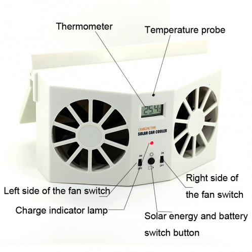 Radiateur frais de système de ventilation de refroidisseur de fan de ventilation automatique d'air de voiture de 2W, avec l'affichage de la température SR1020104-015