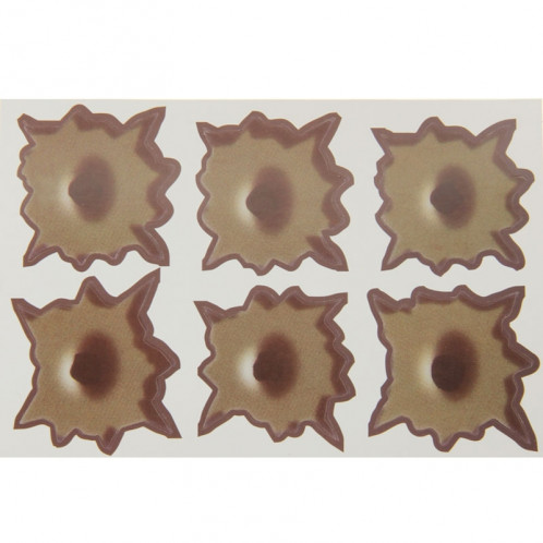 Autocollant 3M de voiture de décoration de trou de balle d'anti-éraflure de 6 PCS, taille: 4cm x 4cm SH14351468-05