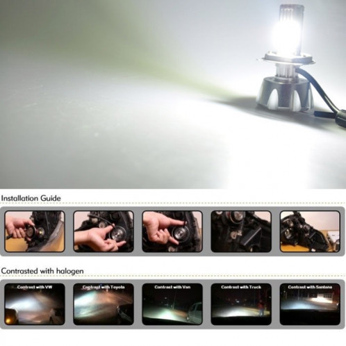 Lampe halogène de phare de voiture PEGASUS H1, lumière blanche chaude de 1600 lumens, 12V / 100W 5000K SH2042701-09