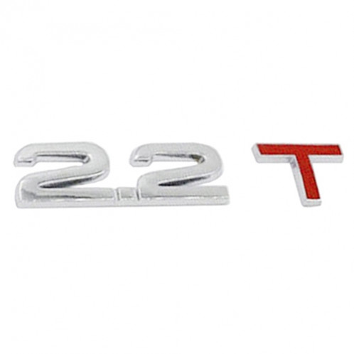 Décalage universel de gaz 3D, emblème de voiture autocollant de badge en métal chromé universel 2.2T de voiture, taille: 8.5x2.5 cm SH050D286-03