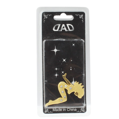 Belle fille diamant métal chromé badges SH22GD144-05