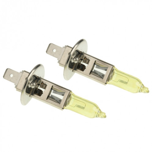 2 ampoules halogènes H1 HOD 12V 100W 2400 LM 3500K phares jaunes SH31031005-06