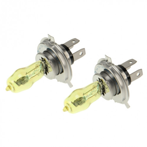 2 ampoules halogènes H4 HOD 12V 100W 2400 LM 3500K phares jaunes SH3105405-07