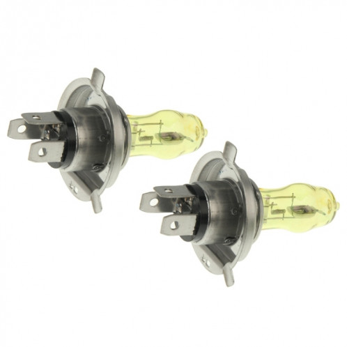 2 ampoules halogènes H4 HOD 12V 100W 2400 LM 3500K phares jaunes SH3105405-07