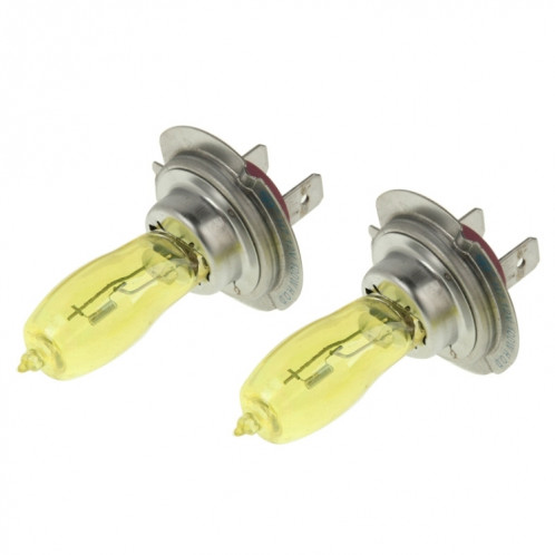 2 ampoules halogènes H7 HOD 12V 100W 2400 LM 3500K phares jaunes SH31061322-07