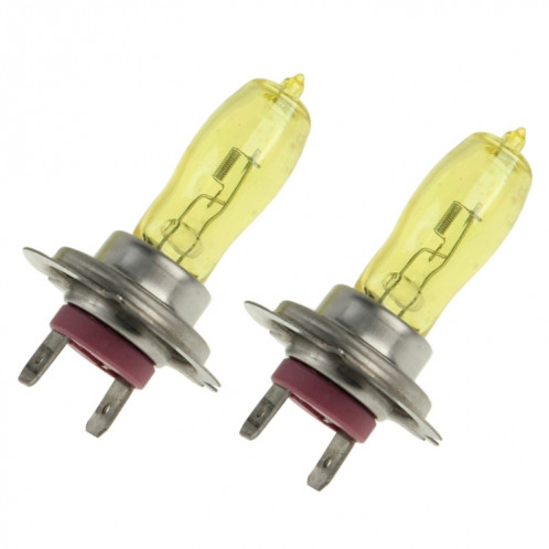 2 ampoules halogènes H7 HOD 12V 100W 2400 LM 3500K phares jaunes SH31061322-07