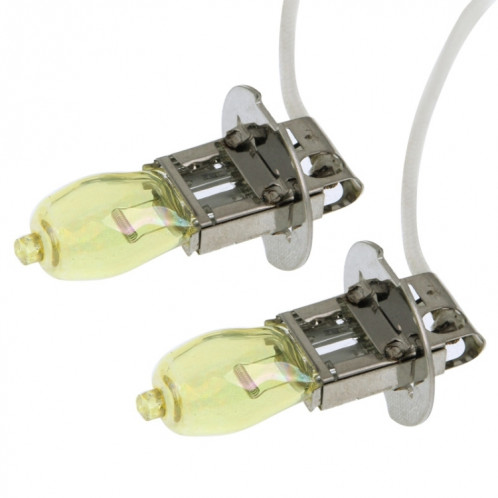 2 ampoules halogènes H3 HOD 12V 100W 2400 LM 3500K phares jaunes SH3107668-06