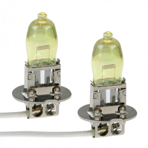 2 ampoules halogènes H3 HOD 12V 100W 2400 LM 3500K phares jaunes SH3107668-06