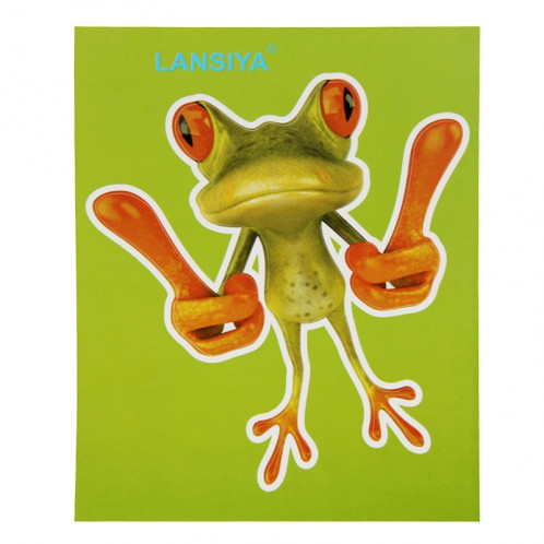 Autocollant De Voiture Motif Grenouille, Taille: 15.5x12.5 cm SH770A1205-04