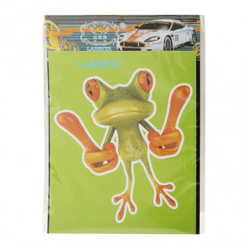 Autocollant De Voiture Motif Grenouille, Taille: 15.5x12.5 cm SH770A1205-04