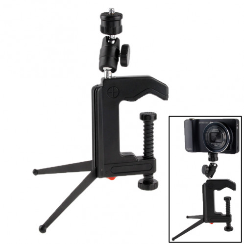 Trépied de pince pliant multifonctions portable pour appareil photo numérique à carte mini (noir) SH0049928-08