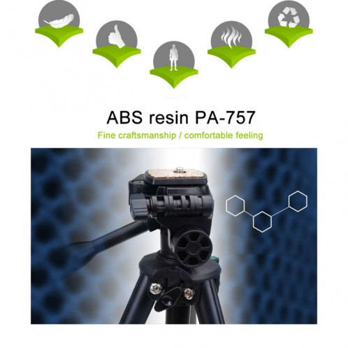 YUNTENG VCT-681 Reflex / Appareils photo numériques de 138 cm, support pour trépied, pattes en aluminium pliables en 4 sections, compatible avec les modèles Canon / Nikon / Panasonic / Pentax / Casio / Sony / Fuji SH0130409-010