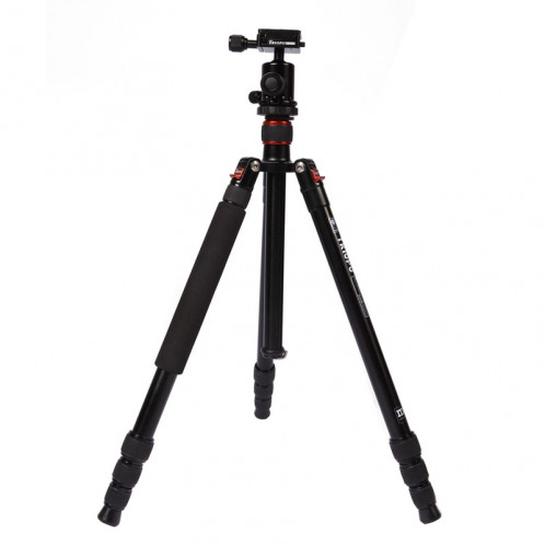 Trépied en aluminium portable réglable Triopo MT-2504C avec rotule NB-1S pour appareil photo Canon Nikon Sony DSLR (Noir) ST410A1499-08