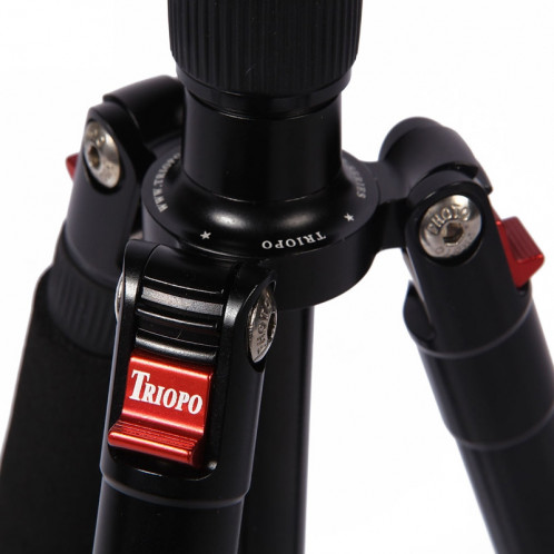 Trépied en aluminium portable réglable Triopo MT-2505C avec rotule NB-1S pour appareil photo Canon Nikon Sony DSLR (Noir) ST411A686-07
