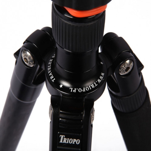 Trépied Portable ajustable en fibre de carbone Triopo GT-2804X8.C avec rotule en aluminium B-2 pour appareil photo Canon Nikon Sony DSLR (noir) ST420A1747-07