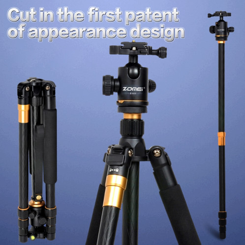 Trépied en alliage de magnésium de voyage professionnel de ZOMEI Z688 Portable professionnel avec la rotule pour appareil photo numérique SZ23031386-011