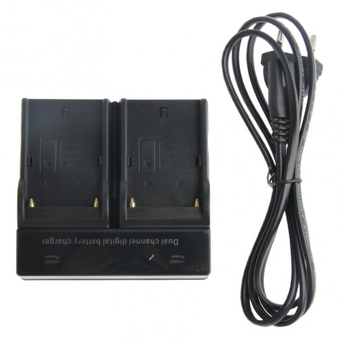 Chargeur de batterie numérique à double canal pour Sony F550 / F730 / F750 / F960 / F960H, (noir) SH1402894-06