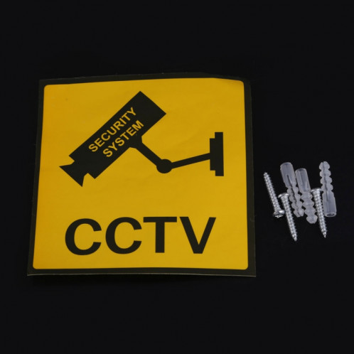 Caméra CCTV de sécurité factice à la recherche réaliste avec LED rouge clignotante SH0107532-07